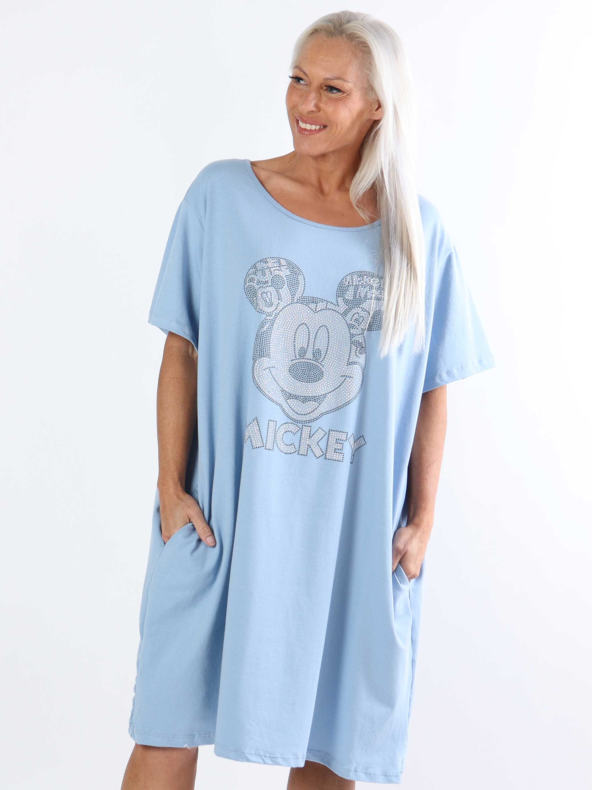 Mickey Dress - Plus size t-shirt kjole i bomuld med similisten